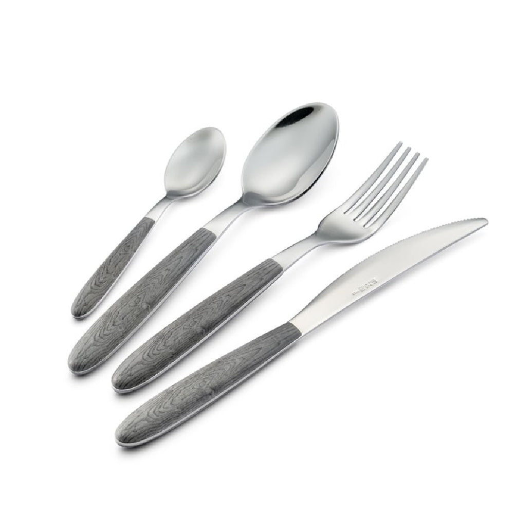 Vero Natural Wood Grijze Iep (Olmo Grigio) 24-delige bestekset