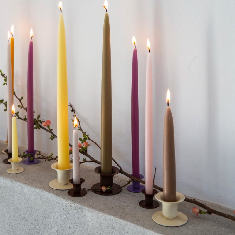 Kunstindustrien The Bell donkergele metalen kandelaar voor huishoudkaars