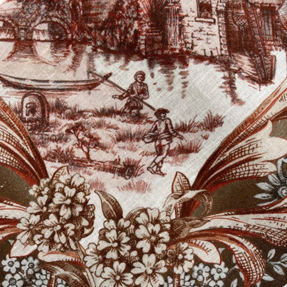 Linnen tafelloper Cottage 45 x 170 cm (met paarden, kastelen, molens etc)