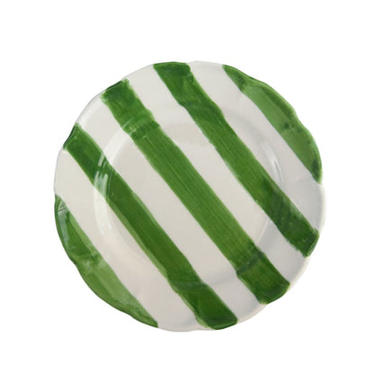 Arcucci Dolce Vita Nastro gestreept pastabord Ø 24 cm, rood of groen