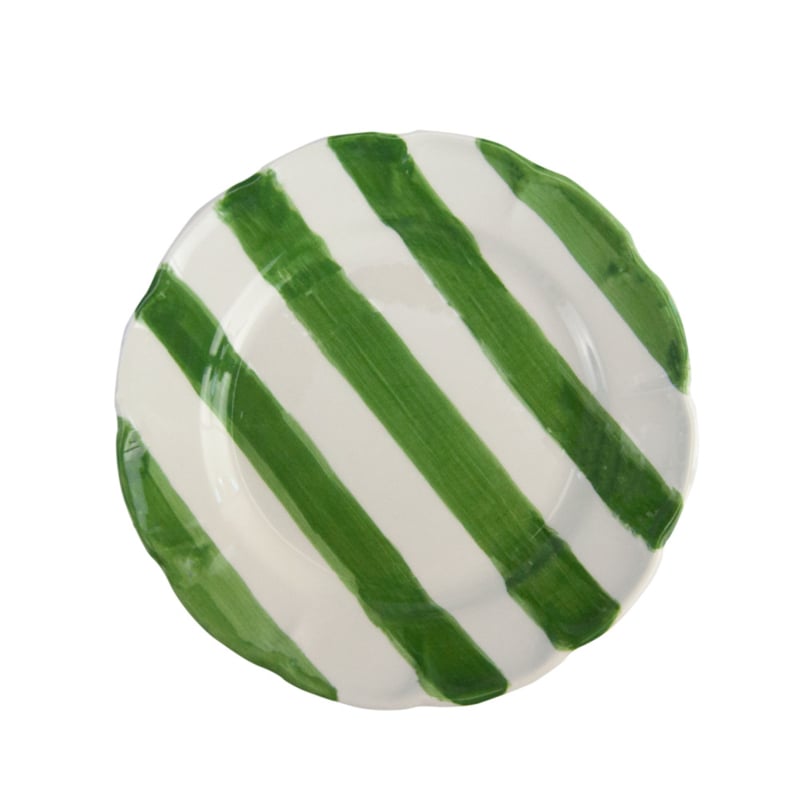 Arcucci Dolce Vita Nastro gestreept pastabord Ø 24 cm, rood of groen