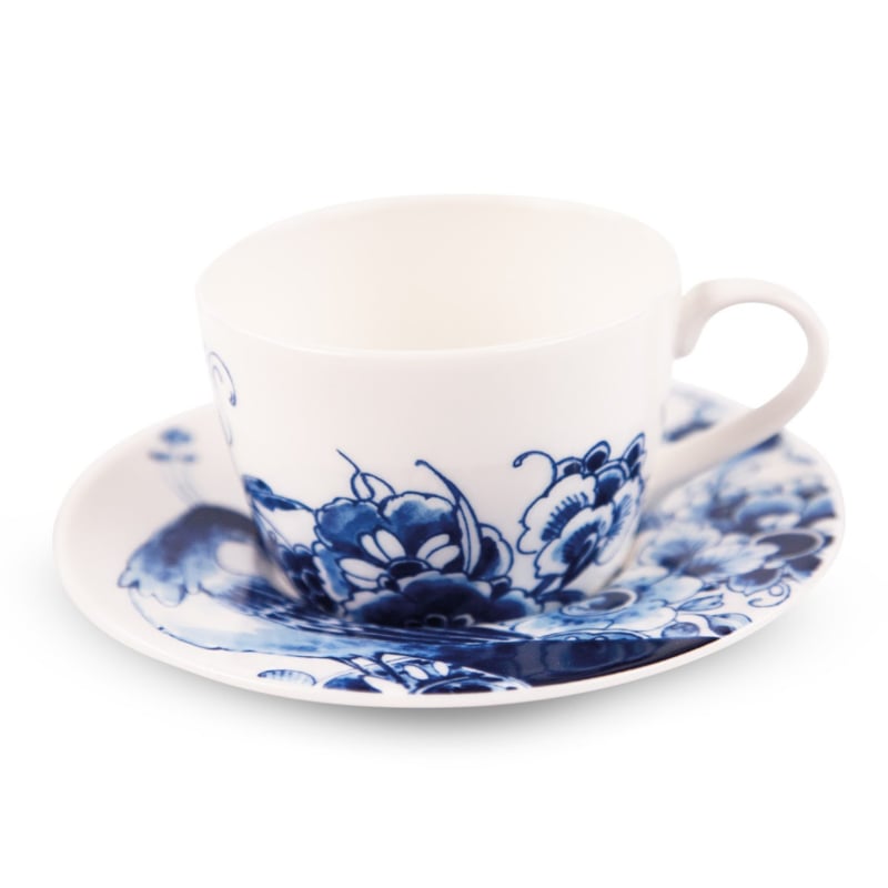 Royal Delft Peacock Symphony kop-en-schotel thee / cappuccino