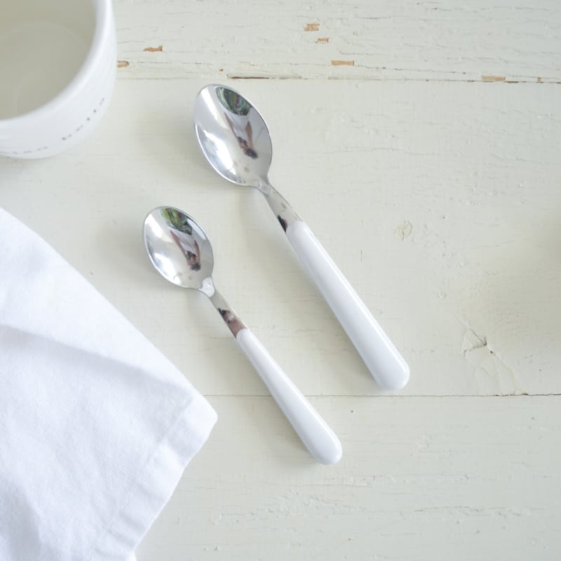 Brio wit,  ontbijtlepel | 18 cm