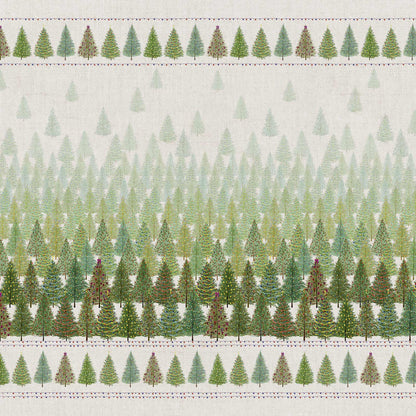 XXXL Stof (3 meter breed) voor Kersttafelkleed Fairy Trees, per 50 cm