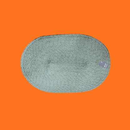Min 75% Placemats ovaal 'faux riet'. Kies uit spierwit, grijs, zwart, saliegroen, donkergroen