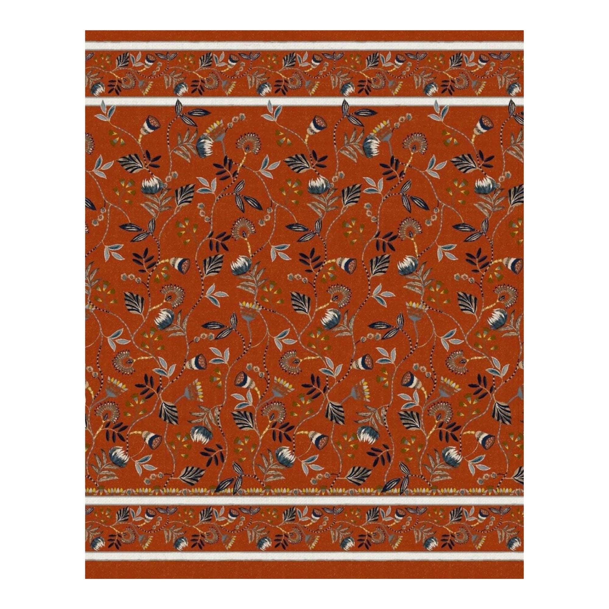 Tafelkleed / Sprei Ilian met bloemen op brique achtergrond | kies uit 1 of 2-persoons