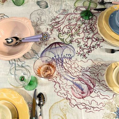 Op maat gemaakt (XL) tafelkleed Jelly met onderwaterwereld, per halve meter