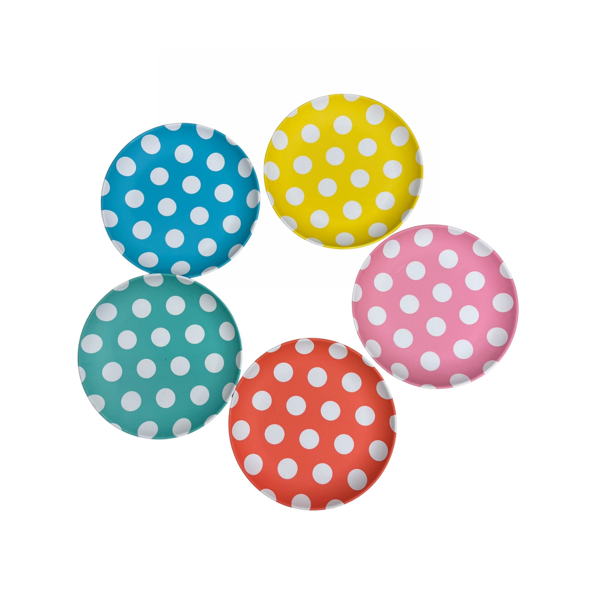 Set van 5 ontbijtborden melamine Ø20 cm