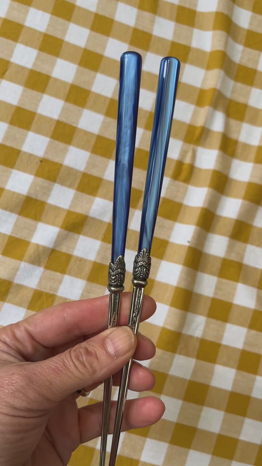 Napoleon blauwe eetstokjes (2 stokjes voor 1 persoon)